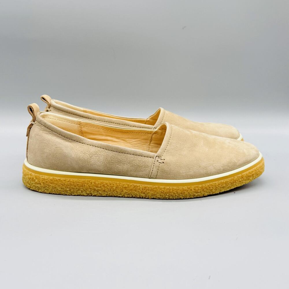 ECCO Shoes Women 11 Tan Suede Crepetray Loafers Slip On Casual Walking Comfort
